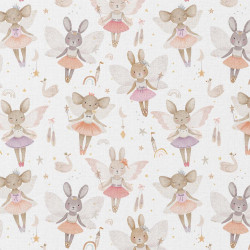 Printed Cotton LOLALIZA White / Pink